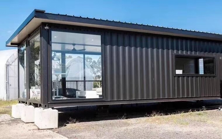 集装箱酒店40尺双拼别墅玻璃房办公室集装箱模块化装配式建筑定制